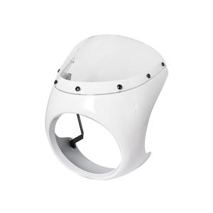 Adatto per Modifiche Moto Retrò, Copertura Diffusore Lucida Nera, Copertura Faro a Forma di Testa di Maiale, Colore Caffè - Product Image 4