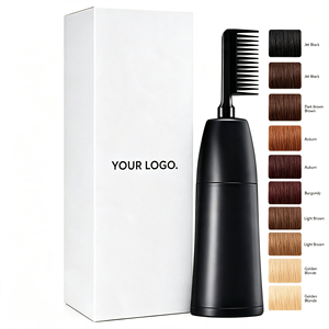 Crème colorante permanente pour cheveux à base d'extraits végétaux, couvrance grise, avec pinceau intégré, prix usine, qualité professionnelle - Product Image 1