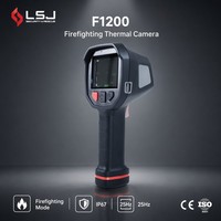 Caméra thermique de lutte contre les incendies LSJ F1200 384x288 1200 ° Caméra thermique portable Wi-Fi IP67 avec pointeur laser pour la détection de scènes d'incendie et les opérations de sauvetage