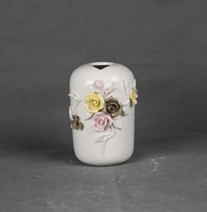 <span class=keywords><strong>Rosa</strong></span> <span class=keywords><strong>Vaso</strong></span> Floreale 3D Fiori Fioriera Bianco Piccolo <span class=keywords><strong>Vaso</strong></span> di Ceramica - Product Image 4