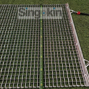 3x4 '4x4' 4x5 '5x6' Herse à chaîne flexible en acier pour tapis de tennis en <span class=keywords><strong>terre</strong></span> battue Filet de nivellement - Product Image 6
