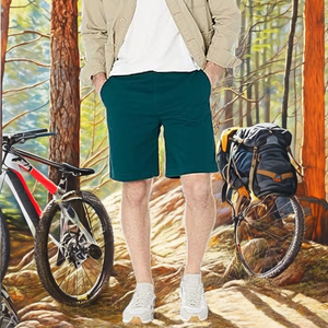 Pantalones Cortos Personalizados con Logotipo, 100% Algodón, Transpirables, Ecológicos, Antiarrugas, con Cierre de Cordón, Unisex, Estilo Urbano - Product Image 2