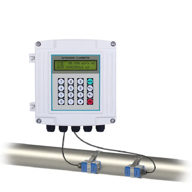 Atech High Precision Digital Wall Mounted Ultrasonic Flow Meter Data Logger -