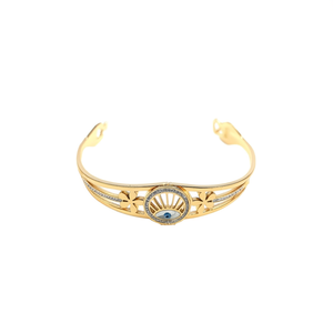 Bracelet de charme tendance en acier inoxydable 316L plaqué or PVD, motif œil porte-bonheur, bijoux pour femmes - Product Image 2