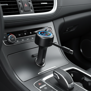 Cargador de Coche Multifunción 3 en 1 OEM de 20W 45W 65W 100W, Cargador de Coche de Carga Súper Rápida Tipo-C Retráctil de 75CM - Product Image 6