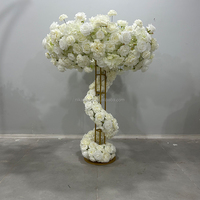 Grands centres de table à fleurs artificielles pour dîner de fête Rangées de fleurs de glycine tombantes blanches pour mariage