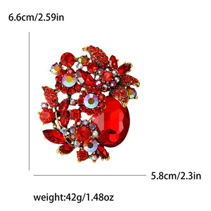 Broche Vintage de Flor com Strass e Glitter para Acessório de Joias e Lenços - Product Image 4