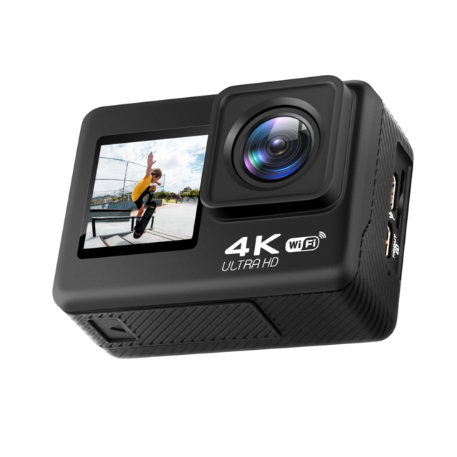 FIBEPRO New Action Camera Underwater Sports Helmet Sport Waterproof 4K 60FPS Touch Screen 1.3" 170 Wide Angle Anti-shake Wifi