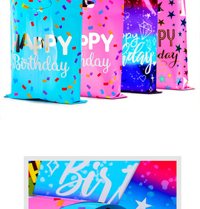 Vente en gros de sacs-cadeaux d'anniversaire Hppy en <span class=keywords><strong>film</strong></span> d'aluminium 10 pièces sac de faveur de fête petits sacs-cadeaux fête d'anniversaire pour enfants - Product Image 3