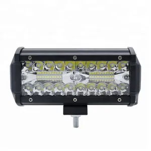 Barra de luz LED 7 Polegadas 120W 4000LM Off Road Luzes vagens Spot Inundação Combinado Luzes de trabalho para caminhonete Jeep Barco UTV 4x4 ATV