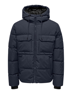 Veste d'hiver à capuche en laine écologique à col en V pour homme, avec fermeture éclair et boutons, vente en gros, très demandée - Product Image 1