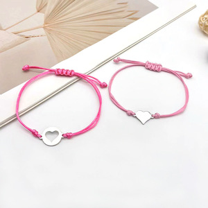 Stainless Steel Cartoon <b>Bracelet</b> Handmade Woven <b>Adjustable</b> Couple Set Friendship <b>Bracelet</b> For Children Gift - Product Image 3