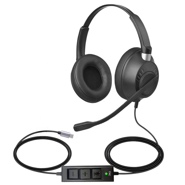 USB C Wired Earphones with Microphone HD Stereo Sound Type C Headphones for Adults Compatible with Laptop/Computer X6D