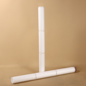 30 Inch Microporous Pleated Filter Cartridge 226 Flat Head Industrial Water Filtration Element - Product Image 2