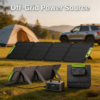 Panneau solaire monocristallin pliable portable Tricell 400W avec support, efficacité 22%, léger