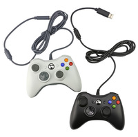 Manette filaire pour Xbox 360 avec moteur de vibration et compatibilité casque pour console Xbox 360 et PC