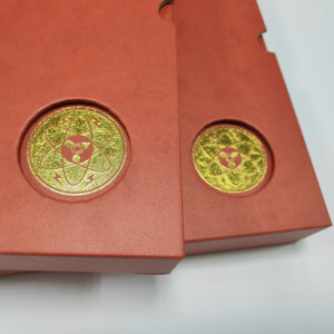 Caja de embalaje de cajón de estampado dorado de lujo Caja de papel de regalo con tapa abatible naranja de alta calidad para cinta de registro <span class=keywords><strong>The</strong></span> Tape Project - Product Image 6