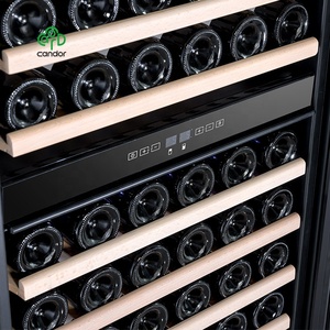 Candor tùy chỉnh thực hiện sang trọng rượu vang hiển thị hầm 202 chai Công suất kép khu vực rượu vang mát tủ lạnh máy nén điện - Product Image 6