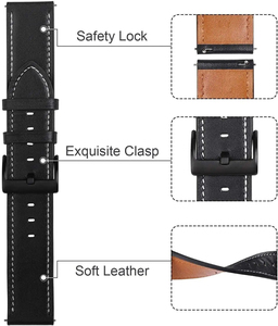Correa de Reloj de Cuero Genuino de Liberación Rápida Upro de 18/20/22 mm para Reloj Samsung 7/6/4/5 Classic, Correa de Repuesto - Product Image 2