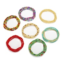Chaîne de Taille Africaine en Perles Ajustables du Ghana pour Femmes, Vente en Gros d'Accessoires