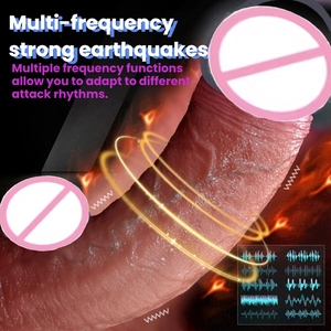 Dispositivo Vibrador Multifuncional con Calor para el <span class=keywords><strong>Punto</strong></span> <span class=keywords><strong>G</strong></span>, Dildo de Silicona Suave con Control Remoto y Tacto Realista, Juguete Sexual para Mujeres Adultas - Product Image 4