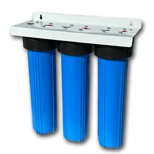 Cartuchos de filtro de agua Jumbo de 3 etapas de 20 "que contienen filtros azules grandes de 20 pulgadas