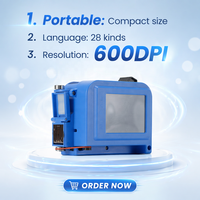 Mini Impresora de Inyección de Tinta de Secado Rápido con Pantalla Táctil, Resolución de 600 dpi, Portátil, Multifunción, USB Tipo-C, Embalaje Flexible de Cuero