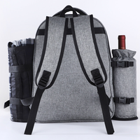 2022 Fashion-Forward Family Outdoor Camping BBQ Picnic Bag Bolsa impermeable aislada Conjunto de mochila para 4 personas