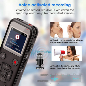Mini <span class=keywords><strong>enregistreur</strong></span> vocal numérique Aomago Grande capacité de 72 Go Dispositif <span class=keywords><strong>d</strong></span>'enregistrement nouvellement conçu Prend en charge le format audio MP3 et WAV - Product Image 3