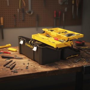 Boîte à outils multi-niveaux Stanley 19 pouces avec compartiments organisés pour le rangement et le transport - Product Image 3