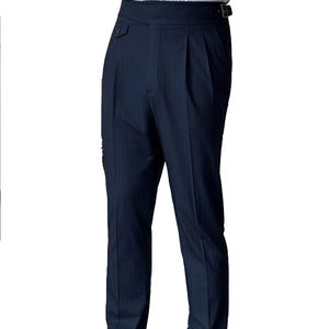 Nuevos pantalones de vestir antiarrugas transpirables no tejidos ecológicos de pierna recta media para hombres, venta al por mayor, pantalones informales elegantes ajustados británicos - Product Image 2