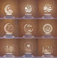 Lámparas LED 3D con Ilusión Óptica, Diseño Creativo de Dibujos Animados, Mini Lámpara LED Acrílica Moderna con Enchufe, Lámpara de Escritorio LED, Luz Nocturna para Dormitorio, ABS
