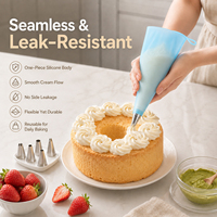 DIY Kuchen Dekoration Tool Cookie Cream Piping Doppel gebäck Silikon PTU Wieder verwendbarer Spritz beutel
