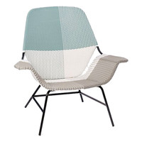 Ensemble de mobilier d'extérieur en rotin de style nordique : fauteuil individuel créatif, petit canapé, table de patio et chaises pour balcon et jardin