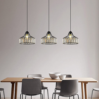 Lustre LED de luxe léger, hauteur réglable, en fer doré/noir, style postmoderne minimaliste japonais, pour chambre, restaurant, bar