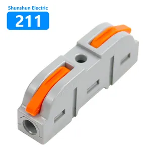 Electric connector 1 in 1 out CE 32A 400V universal compact wiring cable connection 12AWG~28AWG model 221