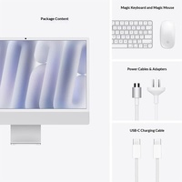 Ordinateur tout-en-un Apples AI, 24 pouces, argent, écran 4,5K, M4 (10+10 cœurs), 16 Go de RAM, 512 Go de SSD