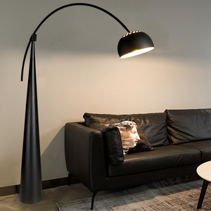 Modern Floor Lamp Black Arc Design LED Lighting Living Room Bedroom Minimalist Decorative <b>Standing</b> Lamp - Product Image 2