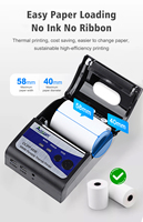 OCPP-M06 OCOM Mini Printer Saku Portabel untuk Tiket, Faktur, POS, Impresora 58 MM, Printer Thermal Mobile 58mm