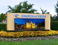 Panneau d'affichage LED pour église, extérieur, indice de protection IP65, affichage numérique couleur P8, écran d'affichage de messages animés pour magasin de détail