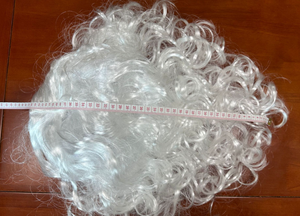 Ensemble perruque et <span class=keywords><strong>barbe</strong></span> de Noël pour homme âgé, économique, avec support de présentation, en plastique blanc, pour costume de scène COS de Noël - Product Image 4