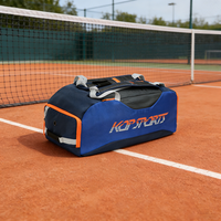 Sac de sport pour raquettes de tennis KOP Custom grande capacité avec compartiment 9PK et bretelles