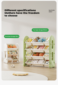 Meuble de <span class=keywords><strong>rangement</strong></span> multi-niveaux moderne pour enfants, grande capacité, bacs en plastique bicolores, étagère pour salle de jeux, <span class=keywords><strong>rangement</strong></span> facile des livres et jouets - Product Image 3