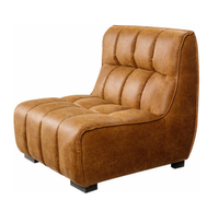 Fauteuil de loisirs vintage en cuir de luxe, industriel, durable, rembourré en mousse, pour la maison, le salon