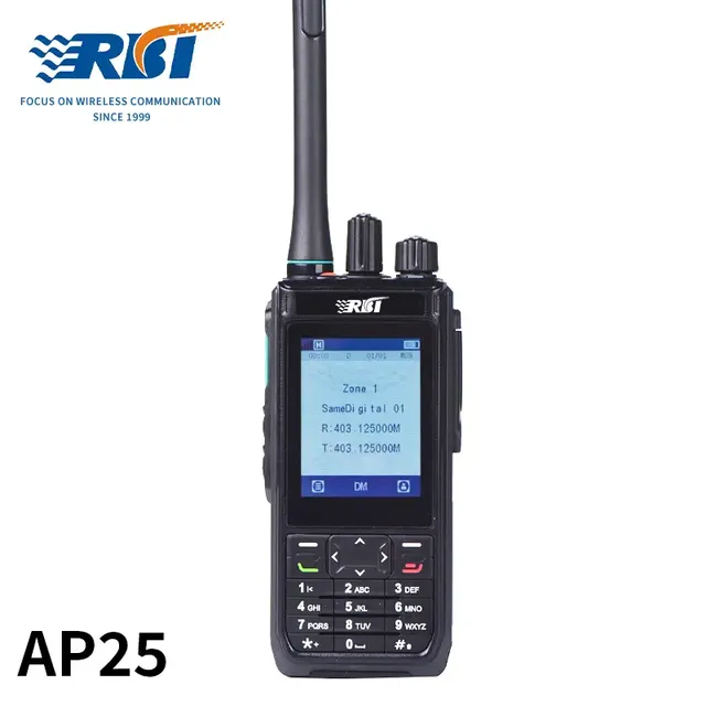 RBT-AP25 Bluetooth Voice Data Services Analog NXDN Digital DMR PDT Digital GPS Beidou Positioning Mode Walkie Talkie Radio