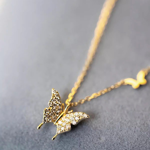 Collar con Colgante de Mariposa para Mujer, Estilo Pavé Brillante, Joyería de Moda para Uso Diario, Regalo - Product Image 5