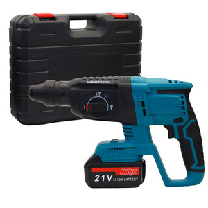 21V Lithium Battery Hammer Drill With Battery Charger And Case For Concrete Drilling And Construction Use - Product Image 2