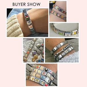 Vendita all'Ingrosso di Bracciali in Acciaio Inox da 9mm con Charm Italiani per Famiglia, Mamma, Papà e Bambini, per Creazione di Gioielli Fai-da-Te - Product Image 4