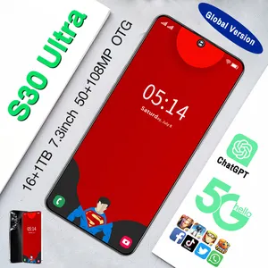 Celular S30 Ultra Smartphone, ponsel cerdas Android produk baru, 16gb + 1t Clone Unlock, 2023 asli