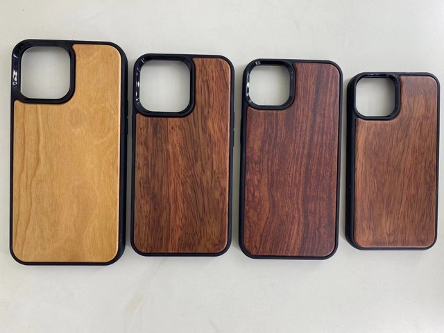 Wholesale Real Bamboo Wood + TPU Anti-Shock Fall Resistant Hard Mobile Phone Case Cover for Iphone 12 13 14 15 16 17 18 Pro Max